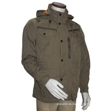 Lässig entspannte Passform Baumwolle / Poly Hood Jacke &amp; Outcoat Männer